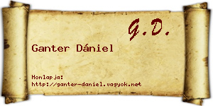 Ganter Dániel névjegykártya